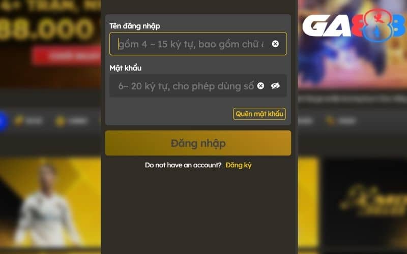 Các bước đăng nhập GA888 nhanh chóng