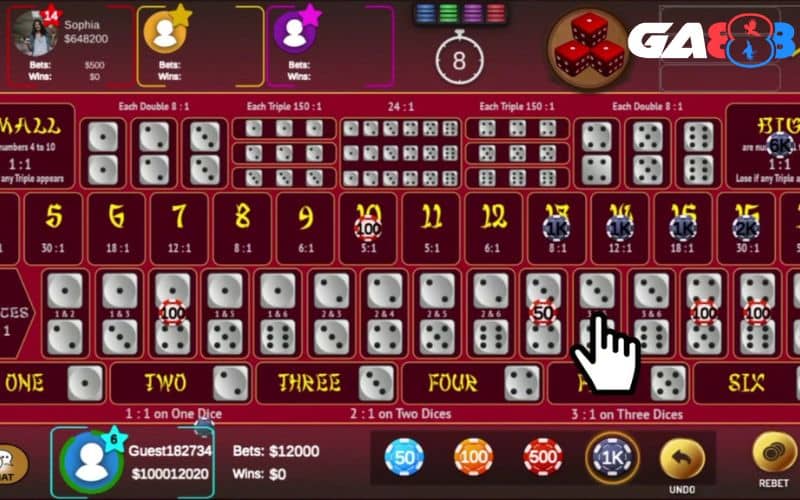 Chơi Sicbo sẽ dựa vào 3 viên xúc xắc để xổ