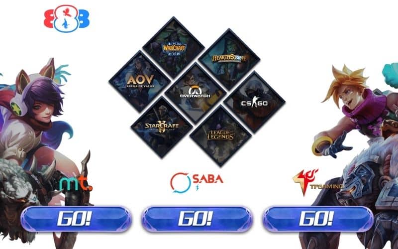 GA888 có hai sảnh cá cược Esports đầy đủ các trận đấu và kèo cược