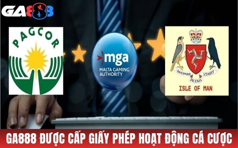 GA888 được cấp phép hoạt động từ các tổ chức quản lý cá cược