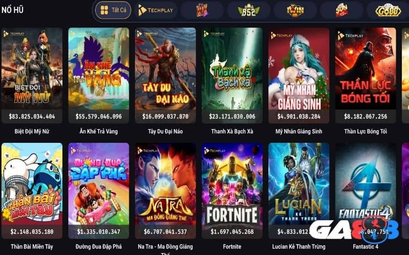 GA888 là nơi quy tụ của nhiều trò chơi nổ hũ trực tuyến hấp dẫn