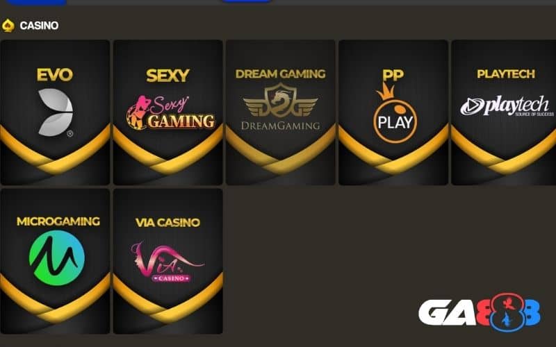 Sảnh GA888 mang đến nhiều sảnh cược nổi bật