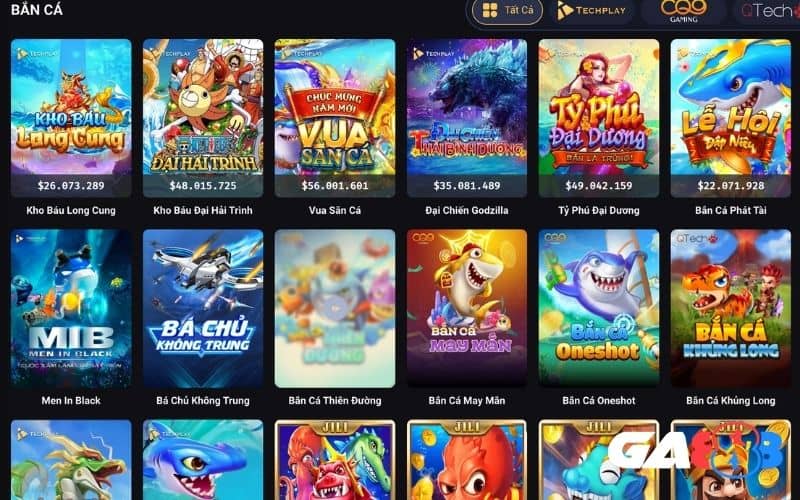 Sảnh bắn cá TP Fishing có đồ họa 3D sống động